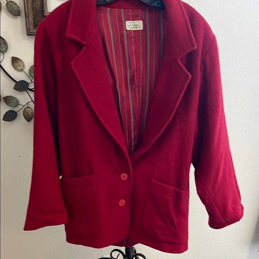 United Colors Of Benetton Red Blazer Jacket